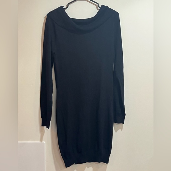 Bongo Off Shoulder Black Sweater Dress Size M - Picture 3 of 8